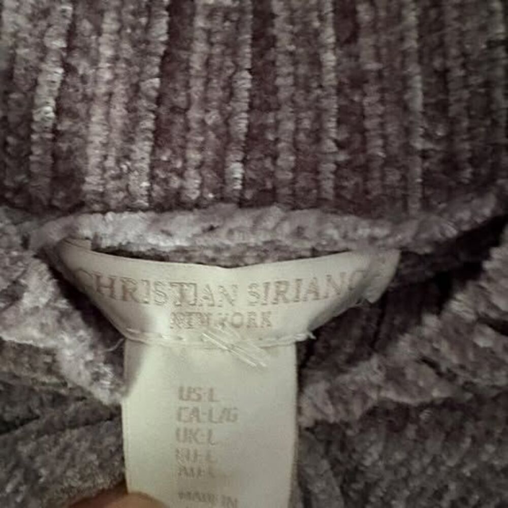 NWOT Christian Siriano Fair Isle Sweater Socks Set Womens Size L Taupe Mock Neck - Picture 6 of 9